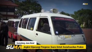 Agar Warga Tetap Patuhi Prokes Meskipun Diluar Ruangan, Angkot Disumedang Dipasangi Pengeras Suara Himbauan Prokes