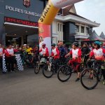 3.000 Peserta Meriahkan Fun Bike dan Fun Run HUT ke-77 Bhayangkara Polres Sumedang