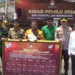 Lepas Kirab Pemilu 2024: Pj Bupati Sumedang Herman Suryatman, Target 84 Persen Partisipasi Pemilih Tercapai, JurnalSuma