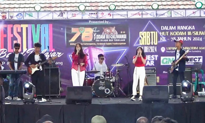 Meriahkan HUT ke-78 Kodam III Siliwangi, Kodim 0610 Sumedang Gelar Festival Band Antar Pelajar