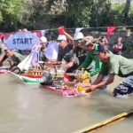 Lomba Kreativitas Warga Talun Membuat dan Balap Perahu Hias Meriahkan HUT ke-79 RI