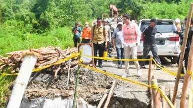 Wabup Fajar Tinjau Jalan Longsor Haur Papak Surian, Pemkab Sumedang Cari Solusi Permanen