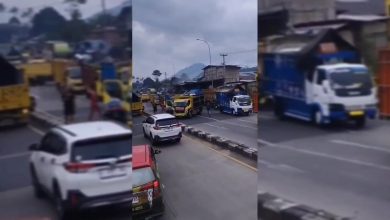 Puluhan Sopir Truk di Sumedang Blokade Jalan Nasional Tolak Aturan ODOL