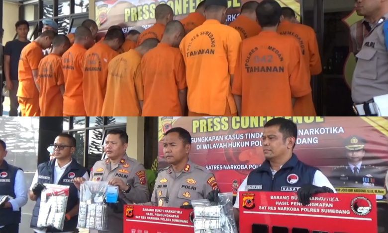 16 Tersangka Penyalahguna Narkoba di Sumedang Diringkus Polisi