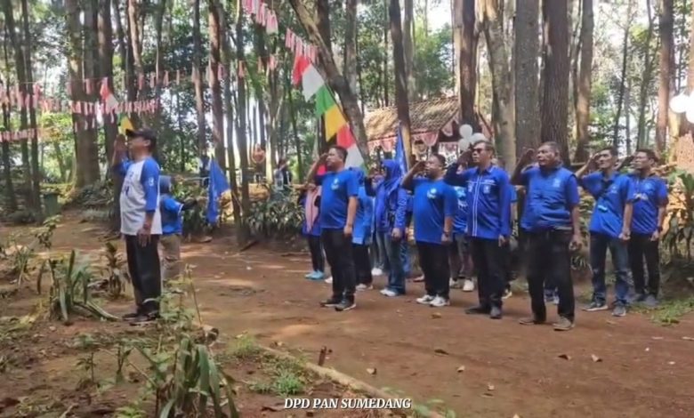 DPD PAN Sumedang Gelar Upacara HUT ke-80 RI di Tengah Alam Gunung Palasari