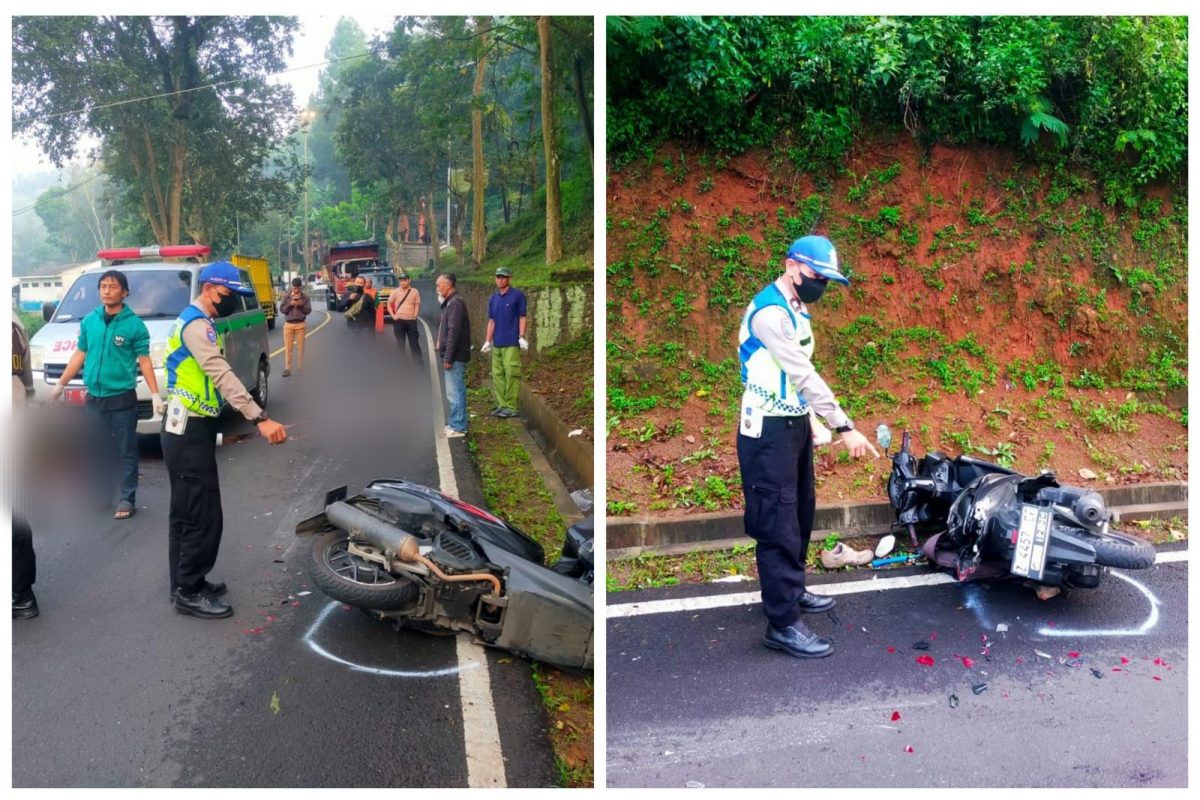 Diduga Hendak Mendahului, Pemotor Tewas Ditabrak Mobil di Cadas Pangeran Sumedang